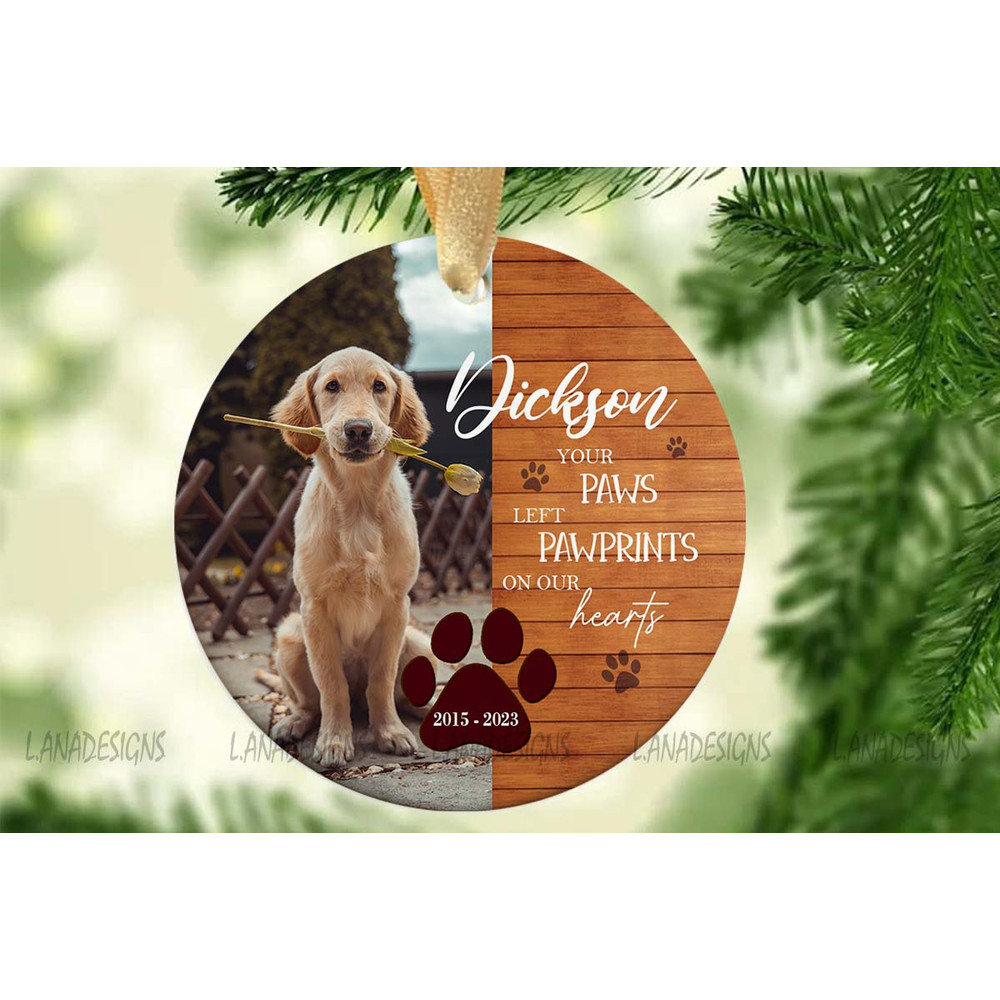 Dog Memorial Ornament PNG Pet Remembrance Sublimation Designs Dog Loss Ornament PNG Loss Of Dog Cat 0