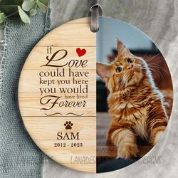 cat memorial christmas ornament png, pet ornament sublimation png, pet memorial png, add photo dog cat name ornament png