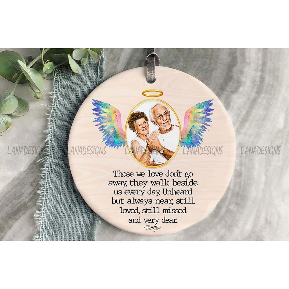 Those We Love Do Not Go Away Ornament Png Loss Of Grandma Grandpa Memorial Ornament Instant Downloa 1