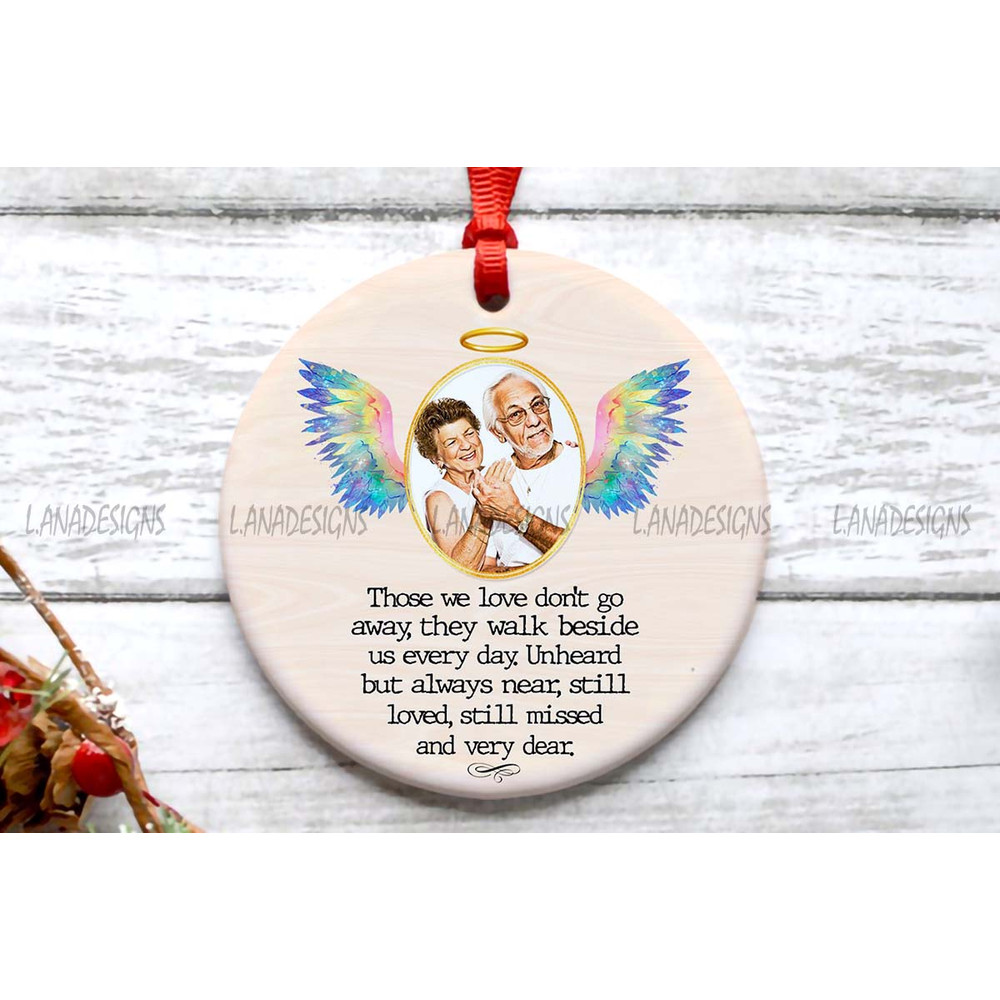 Those We Love Do Not Go Away Ornament Png Loss Of Grandma Grandpa Memorial Ornament Instant Downloa 2