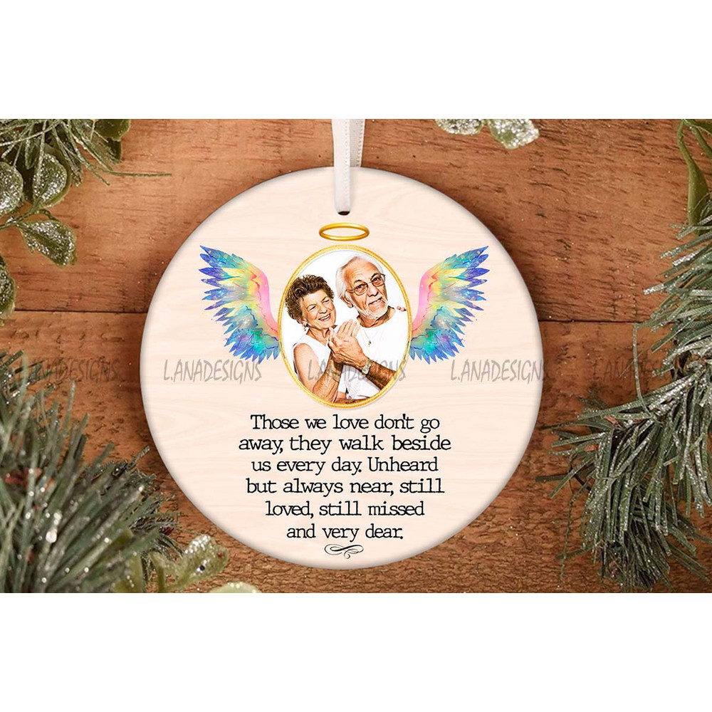 Those We Love Do Not Go Away Ornament Png Loss Of Grandma Grandpa Memorial Ornament Instant Downloa 0
