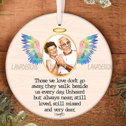 those we love do not go away ornament png, loss of grandma grandpa memorial ornament instant download, in memory png