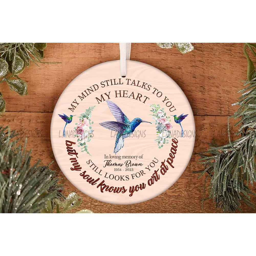 In Memory Of Dad Ornament Sublimation PNG My Mind Still Talks To You Png Memorial Sayings Png Loss 1