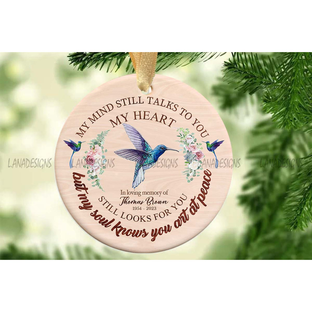 In Memory Of Dad Ornament Sublimation PNG My Mind Still Talks To You Png Memorial Sayings Png Loss 0