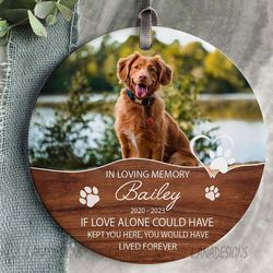 in loving memory of dog christmas ornament png, loss of dog cat photo ornament png, pet memorial sublimation designs