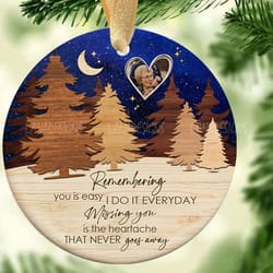 in loving memory of grandma mom ornament png, memorial sublimation ornament designs, add picture christmas ornament png