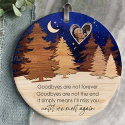 until we meet again memorial ornament png, loss of mom grandma photo ornament sublimation png, in memory of dad mom png