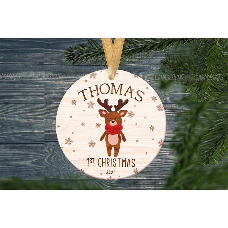 Babys First Christmas Ornament PNG New Baby Ornament Png Baby Boy Girl Name 1st Xmas Ornament Keeps 1
