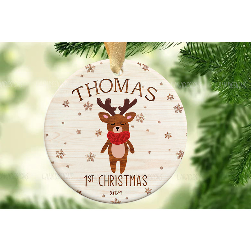 Babys First Christmas Ornament PNG New Baby Ornament Png Baby Boy Girl Name 1st Xmas Ornament Keeps 0