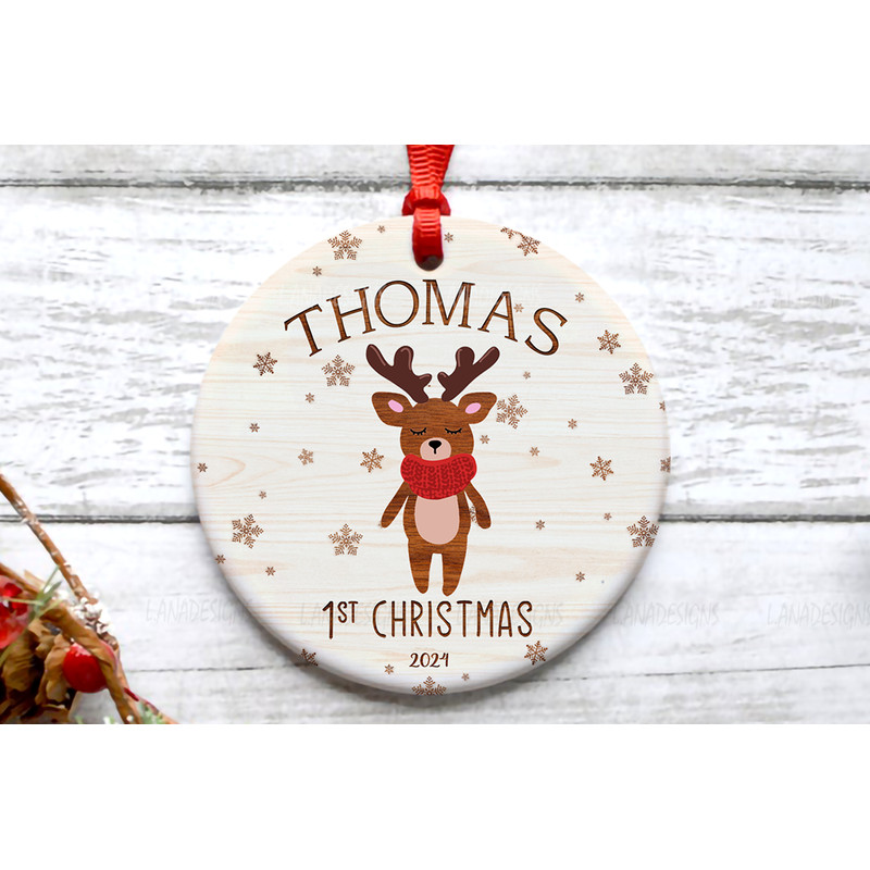 Babys First Christmas Ornament PNG New Baby Ornament Png Baby Boy Girl Name 1st Xmas Ornament Keeps 2
