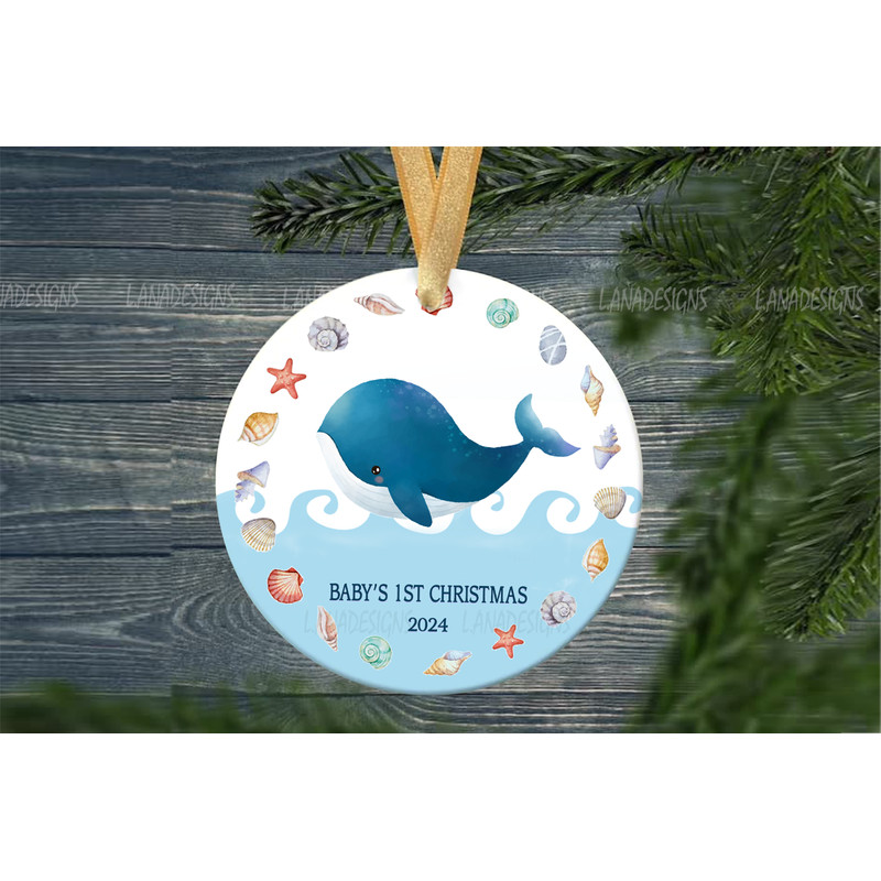 Babys First Christmas Ornaments Sublimation Designs 1st Christmas Ornament For Baby Girl Boy PNG Ne 1