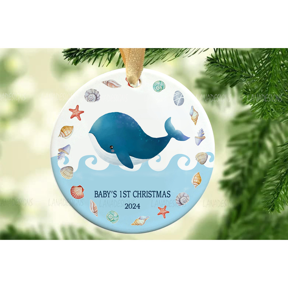 Babys First Christmas Ornaments Sublimation Designs 1st Christmas Ornament For Baby Girl Boy PNG Ne 0