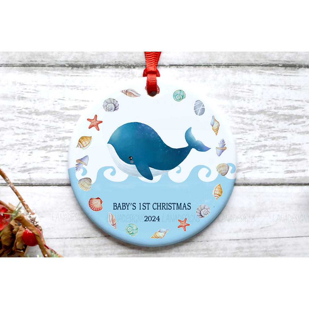 Babys First Christmas Ornaments Sublimation Designs 1st Christmas Ornament For Baby Girl Boy PNG Ne 2