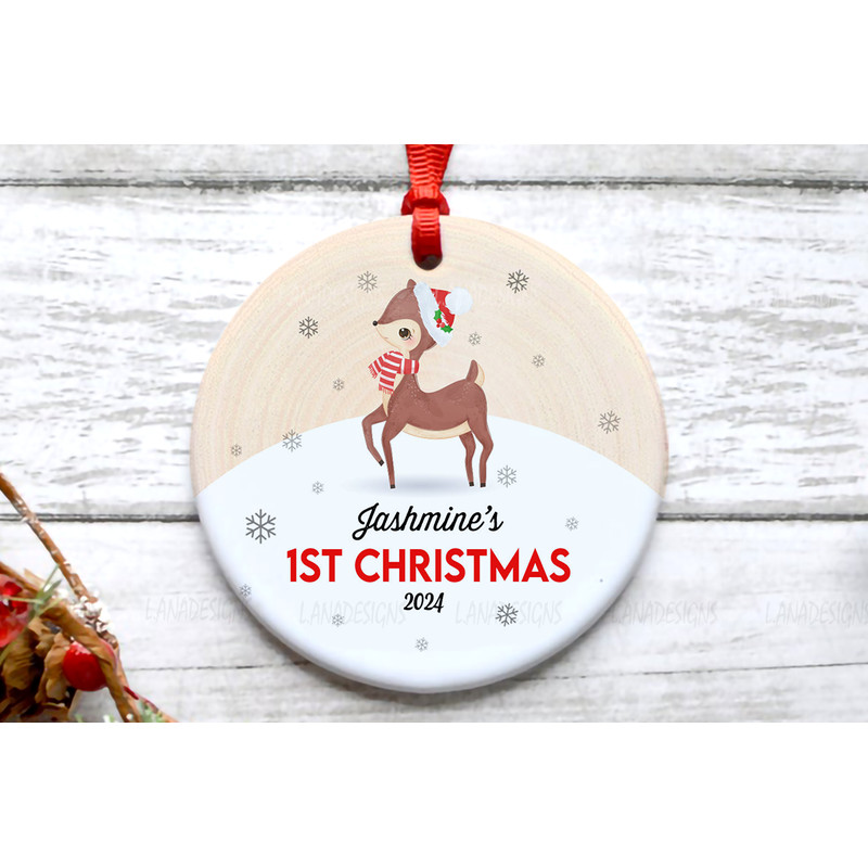 Baby Boy 1st Christmas Ornaments PNG First Xmas Baby Ornament Sublimation Designs Png Newborn Baby 1