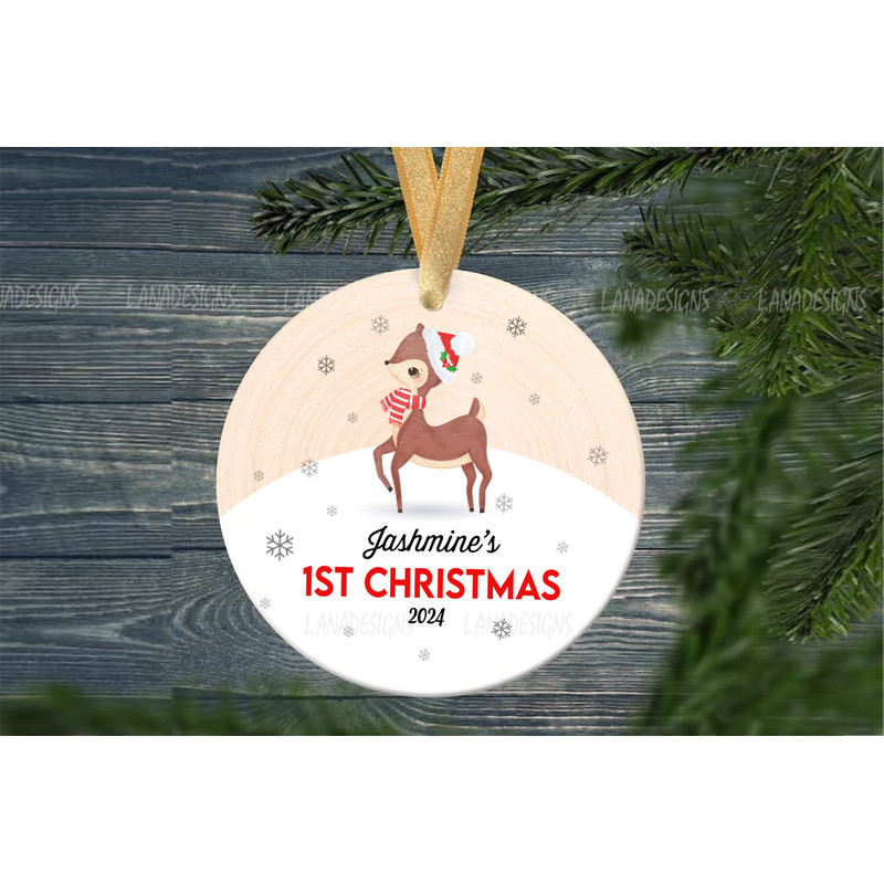 Baby Boy 1st Christmas Ornaments PNG First Xmas Baby Ornament Sublimation Designs Png Newborn Baby 2