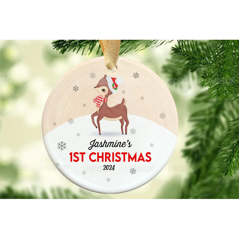 Baby Boy 1st Christmas Ornaments PNG First Xmas Baby Ornament Sublimation Designs Png Newborn Baby 0