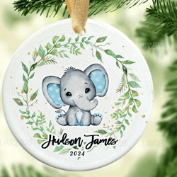 baby elephant name first christmas ornament png, new baby ornament png, 1st xmas baby ornament sublimation png designs