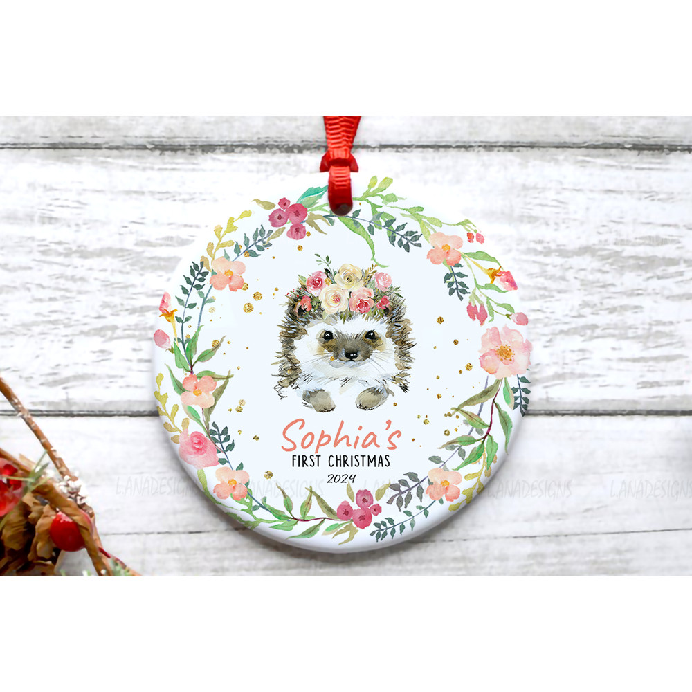 Babys First Christmas Ornaments PNG New Baby Name Ornament Gift PNG For New Parents Newborn 1st Chr 1