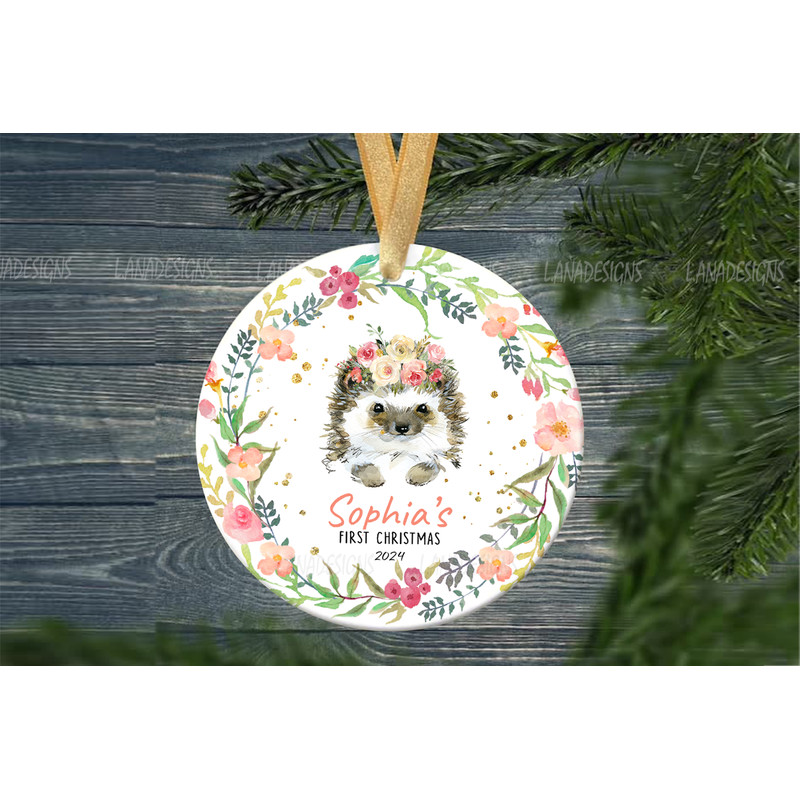 Babys First Christmas Ornaments PNG New Baby Name Ornament Gift PNG For New Parents Newborn 1st Chr 2