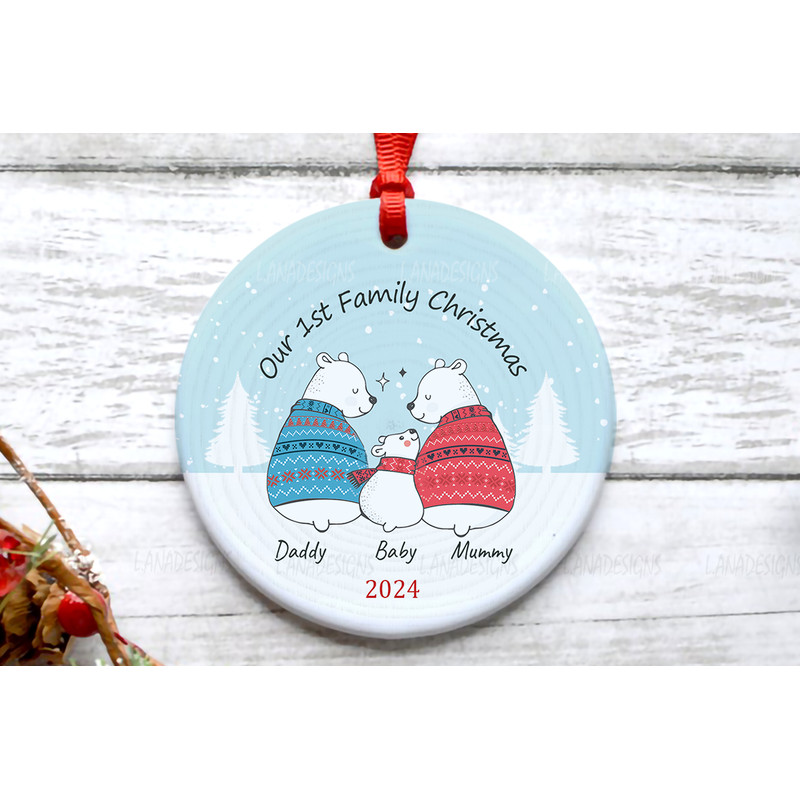 Our First Family Christmas Ornament PNG Baby 1st Christmas As Family Of 3 Ornament Png New Baby 1st 0
