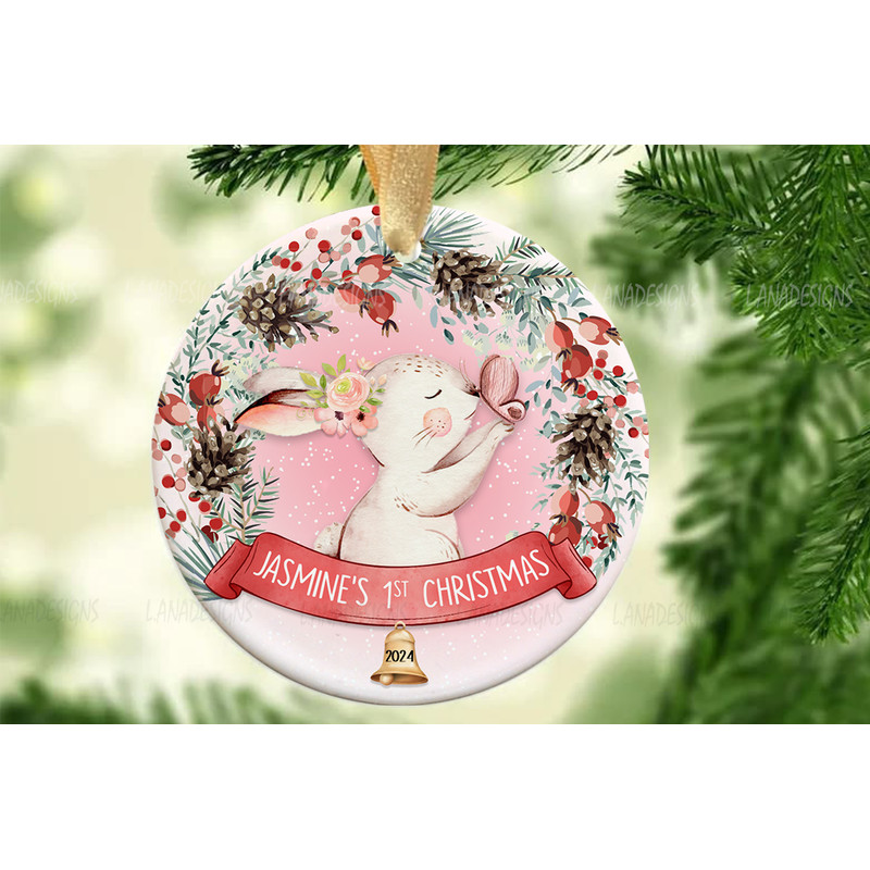 Babys First Christmas Ornaments PNG Newborn Baby 1st Xmas Ornament Png Newborn Name Christmas Ornam 2