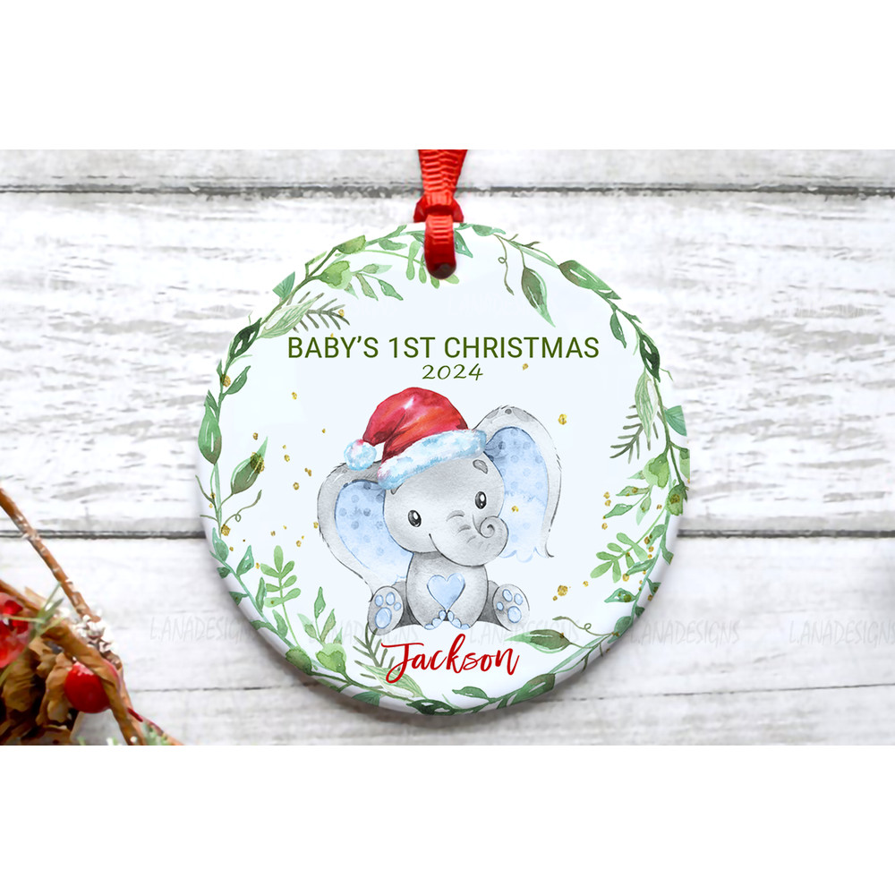 Babys 1st Christmas Ornament Sublimation Designs Baby Newborn First Xmas Ornament Png New Dad Mom O 1