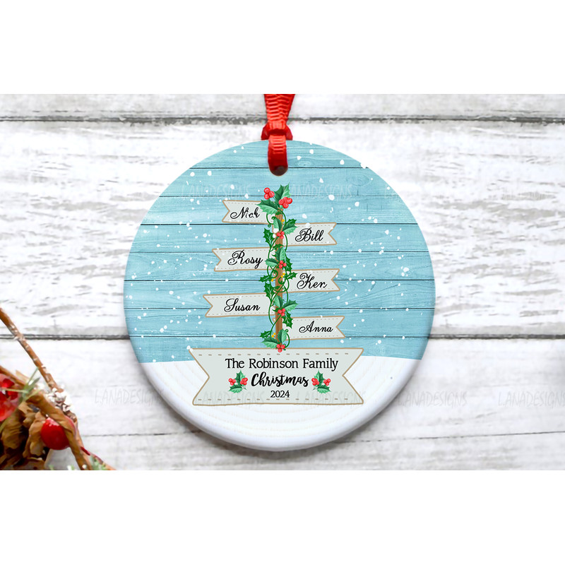 Ornament With Family Member Names Png Family Name Christmas Ornament PNG Ornament For Family Sublim 1