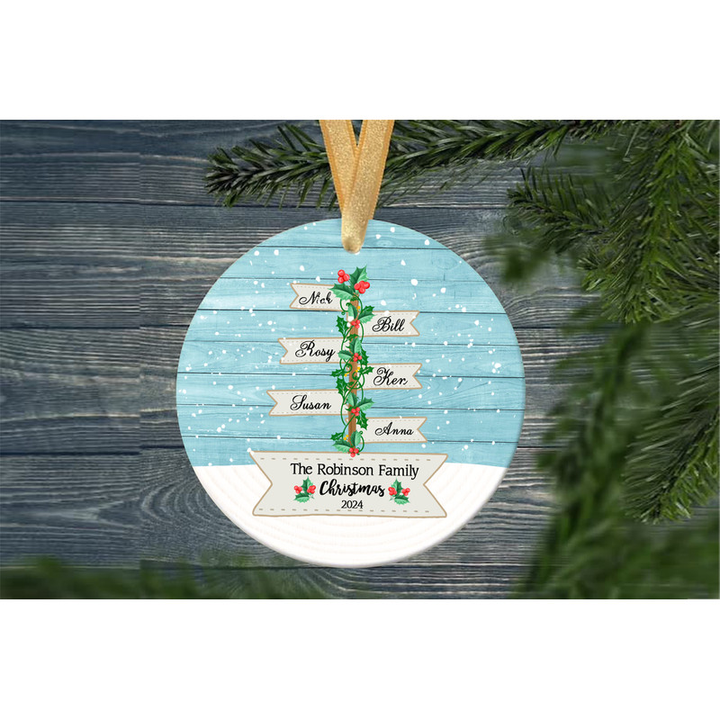Ornament With Family Member Names Png Family Name Christmas Ornament PNG Ornament For Family Sublim 2