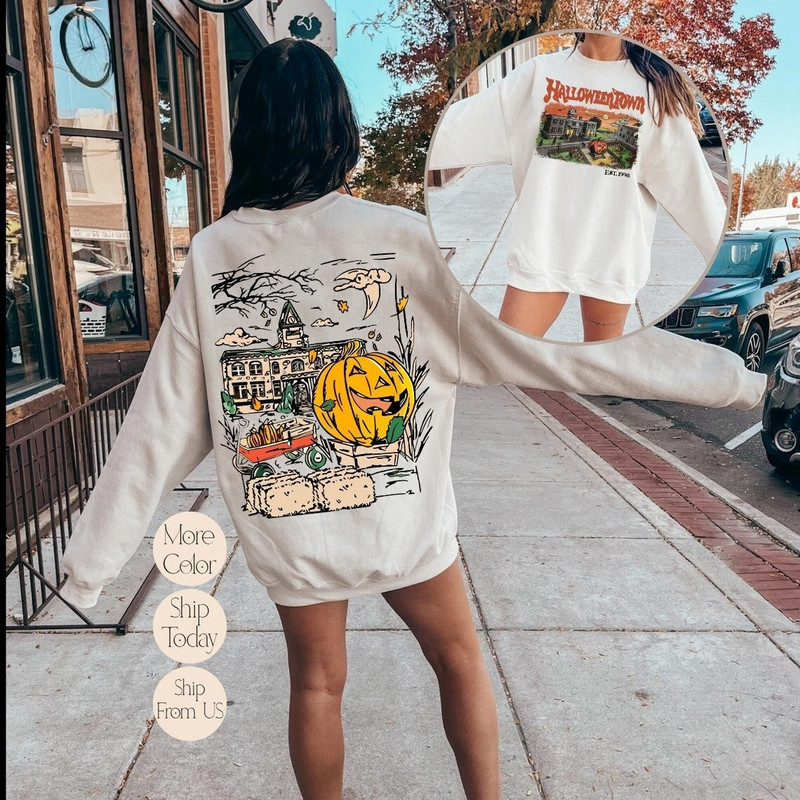 Halloween Town 1998 Sweatshirt, Disney Halloween Hoodie, 2023 Halloween Party Sweatshirt, Halloween Town Fall Hoodie, Pumpkin Sweatshirts.jpg