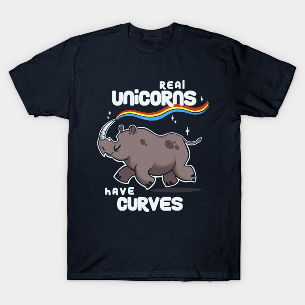 Chubby Real Unicorns - Funny Inspirational Quote - Cute Rhinoceros.jpg