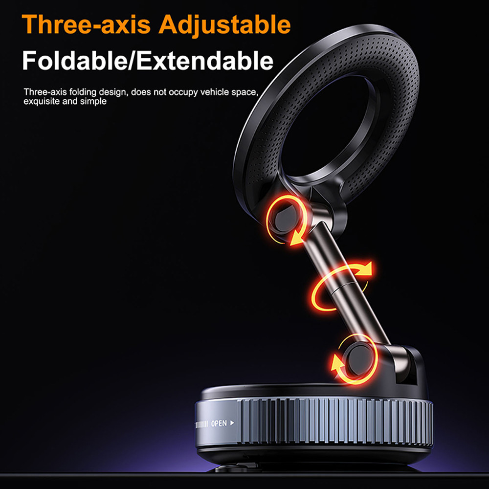 Magnetic Car Bracket Vacuum Suction Phone Holder Foldable Multi Angle Navigation Stand 3