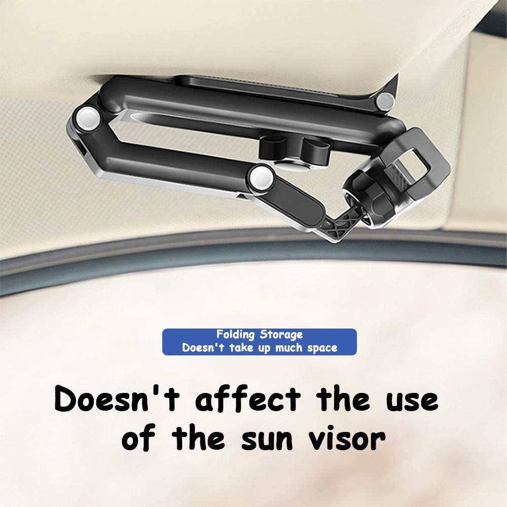Universal Rotating Car Sun Visor Phone Holder, Multifunctional Cell Phone Mount for iPhone, Samsung, Android