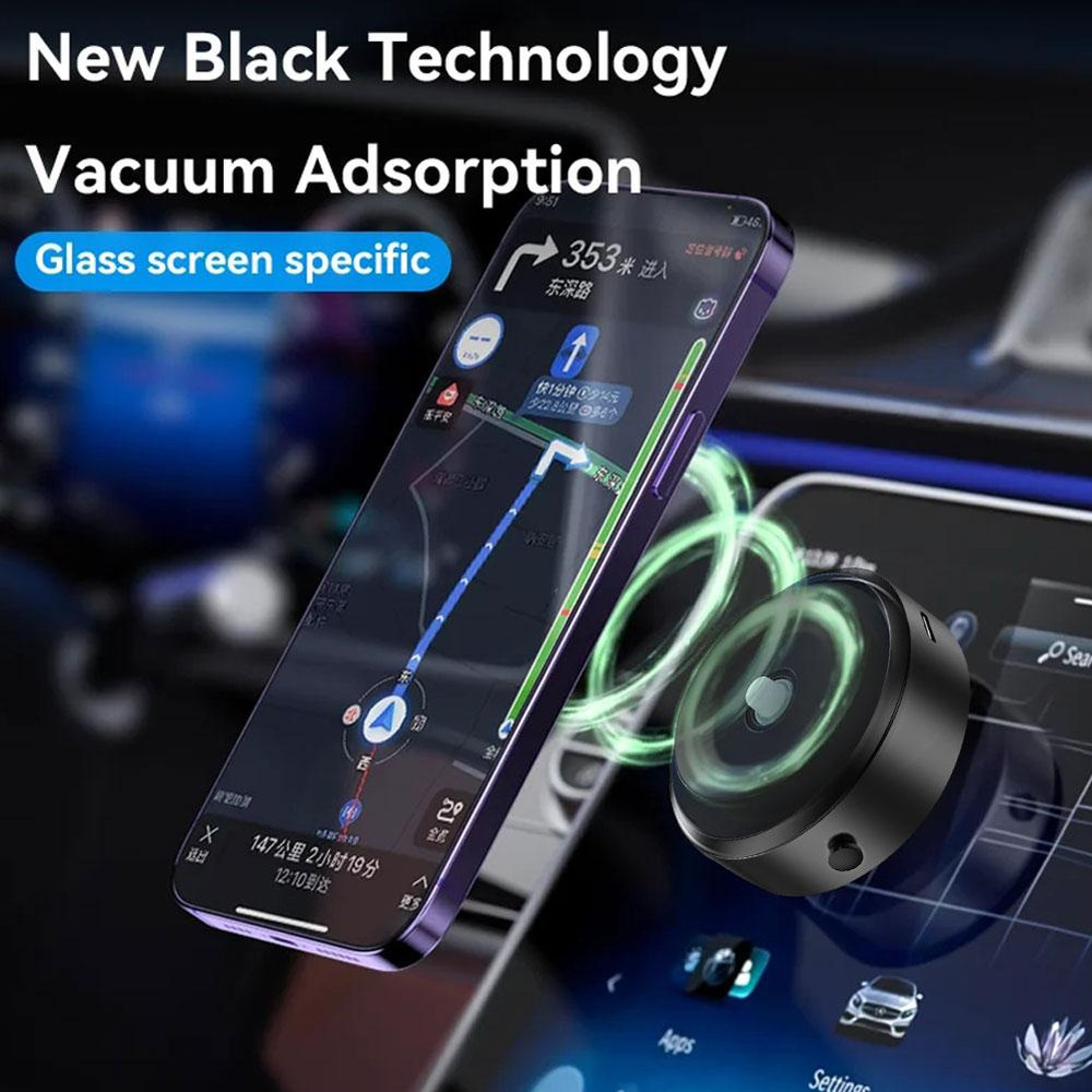 Magnetic Car Phone Holder Universal Adsorption Mount Black Technology Vacuum Bracket For IPhone Sam 2