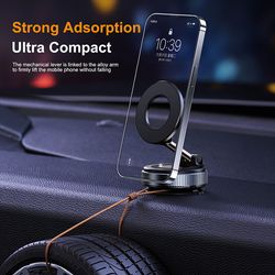 multi-angle vacuum magnet bracket, foldable car navigation holder, strong magnetic upgrade version