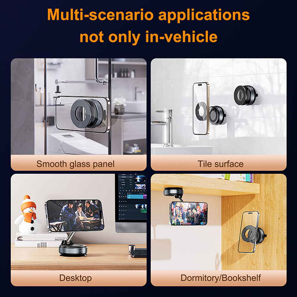 MultiAngle Vacuum Magnet Bracket Foldable Car Navigation Holder Strong Magnetic Upgrade Version 5