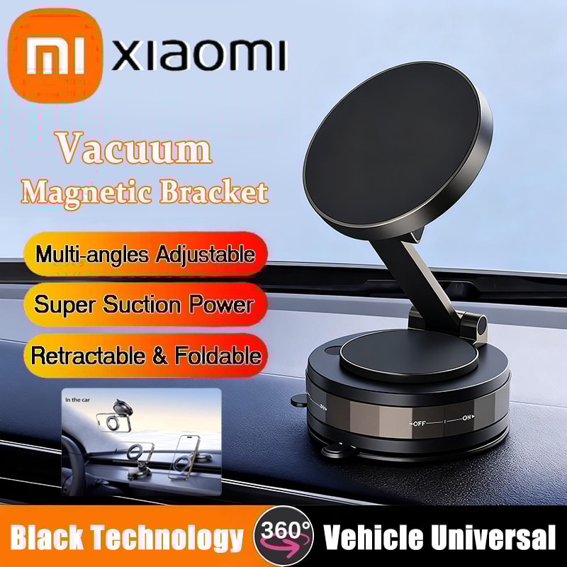 Magnetic Car Phone Holder With Vacuum Suction Rotation Mount Universal Navigation Bracket For Huawe 5