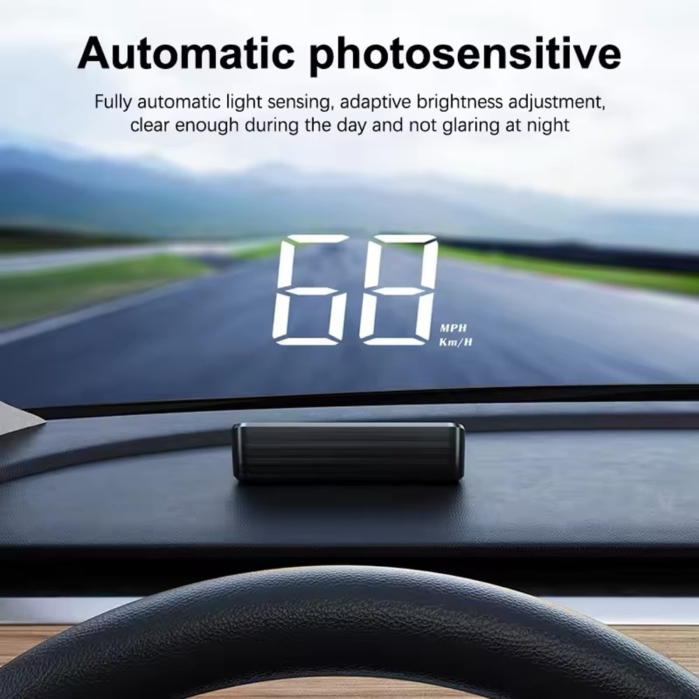 Digital Speedometer, In Vehicle HUD Display, GPS Speed Meter, Universal Car Windshield Projector, Multifunctional Head