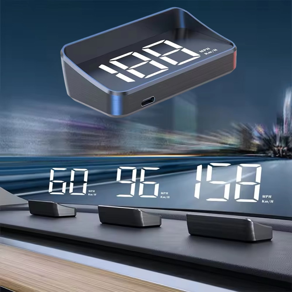 Digital Speedometer, In Vehicle HUD Display, GPS Speed Meter, Universal Car Windshield Projector, Multifunctional Head