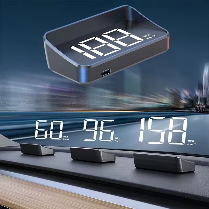 Digital Speedometer, In Vehicle HUD Display, GPS Speed Meter, Universal Car Windshield Projector, Multifunctional Head
