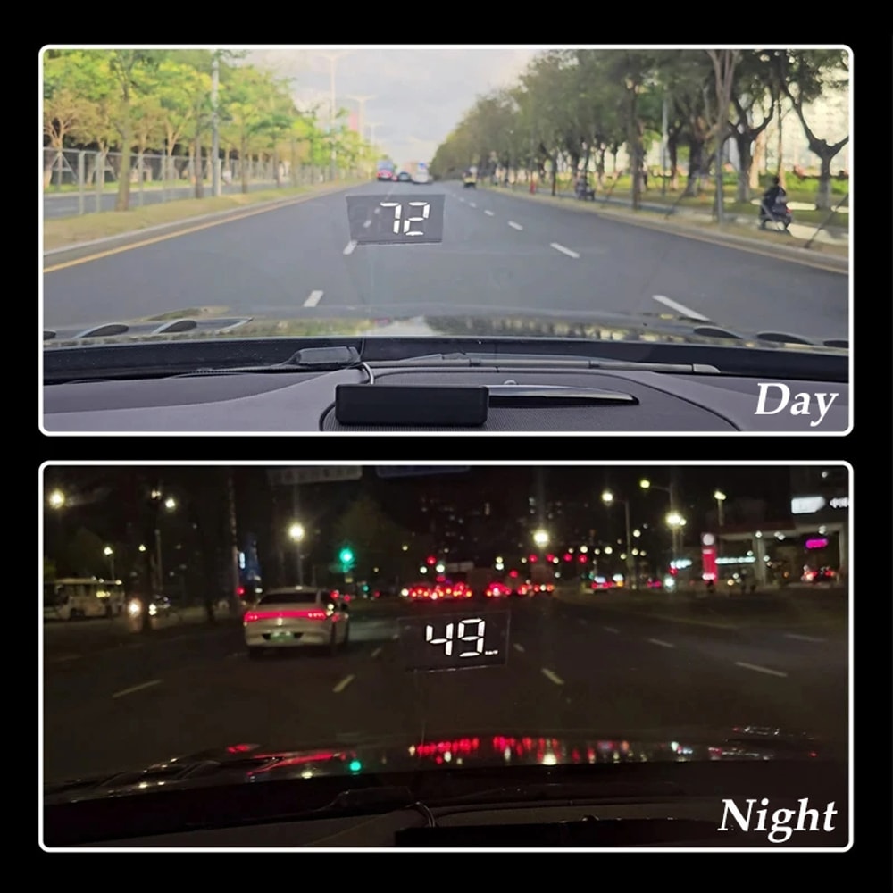 Digital Speedometer, In Vehicle HUD Display, GPS Speed Meter, Universal Car Windshield Projector, Multifunctional Head