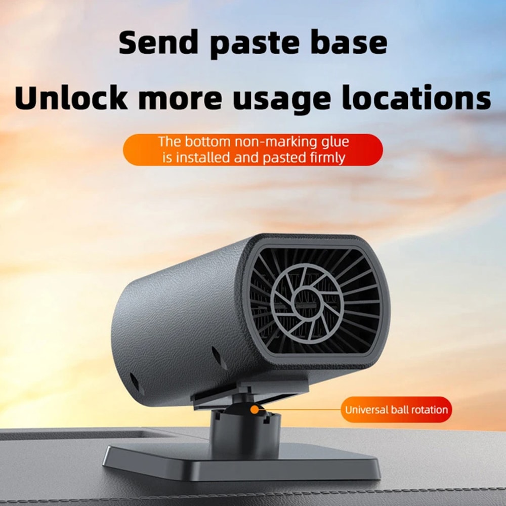 Portable Car Heater, Fast Heating Electric Fan for Winter Defrosting, Defogging, and Travel Comfort