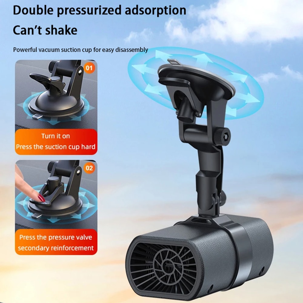 Portable Car Heater, Fast Heating Electric Fan for Winter Defrosting, Defogging, and Travel Comfort