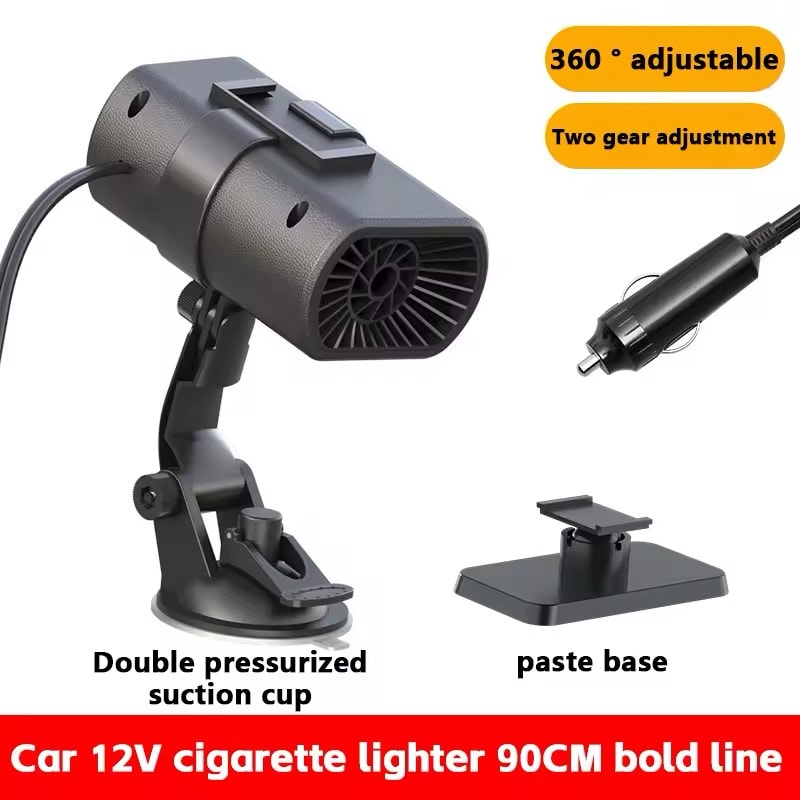 Portable Car Heater, Fast Heating Electric Fan for Winter Defrosting, Defogging, and Travel Comfort