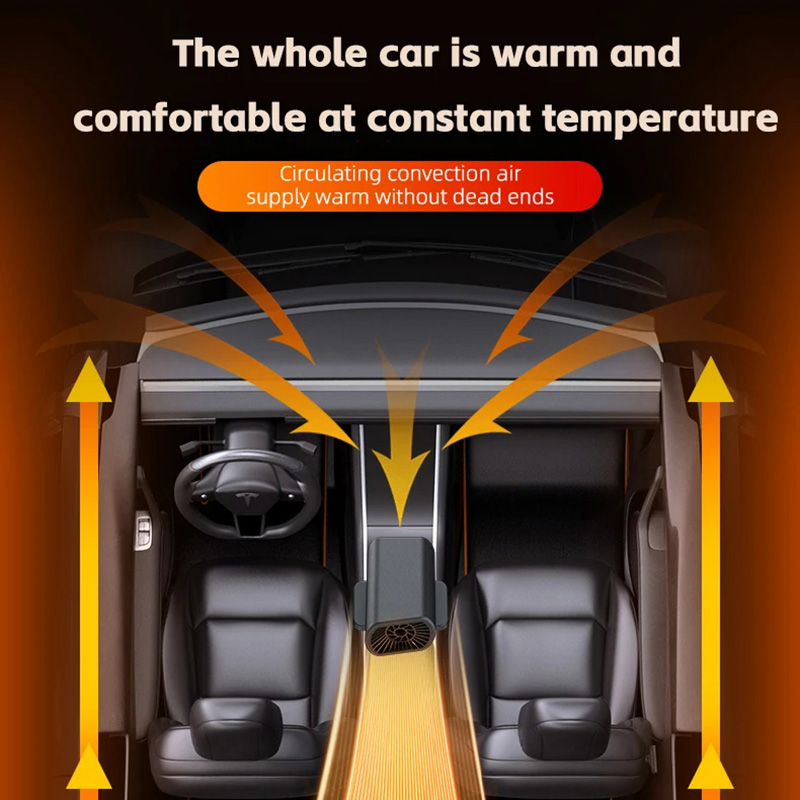 Portable Car Heater, Fast Heating Electric Fan for Winter Defrosting, Defogging, and Travel Comfort