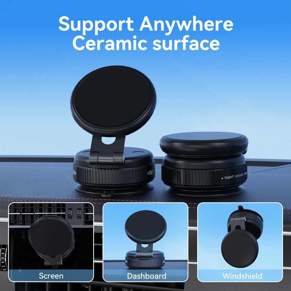 Foldable Phone Holder Rotation Vehicle Mount Vacuum Suction Bracket For Secure And Safe Driving 2