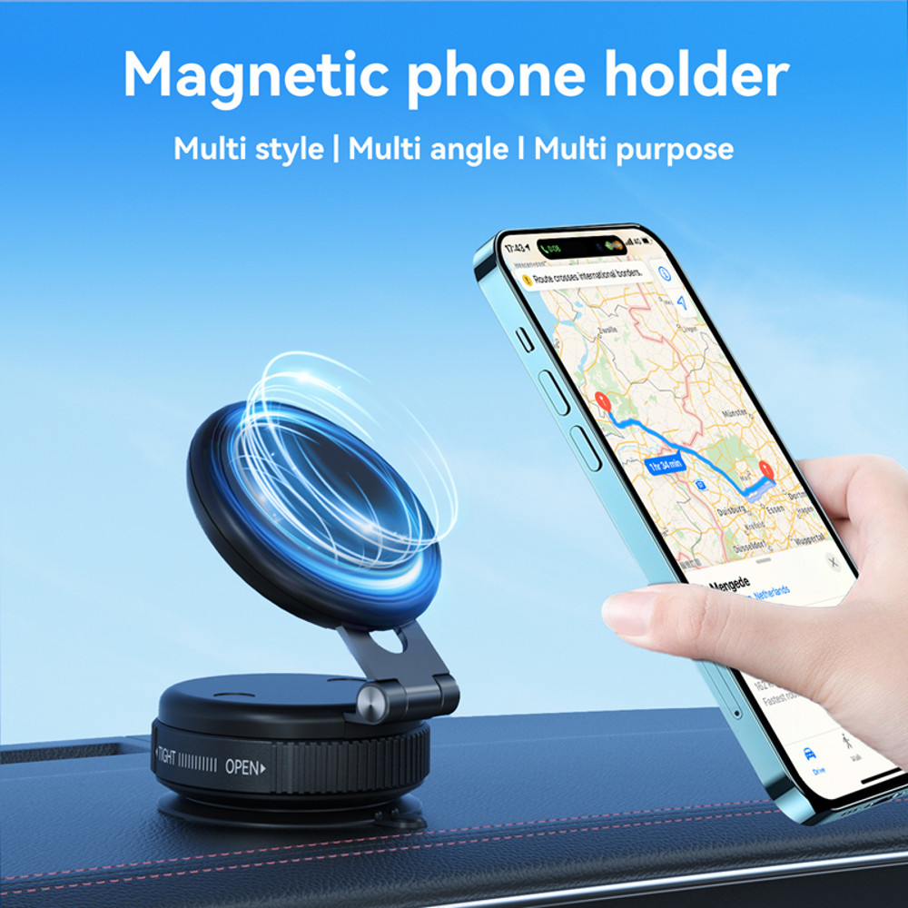 Foldable Phone Holder Rotation Vehicle Mount Vacuum Suction Bracket For Secure And Safe Driving 4