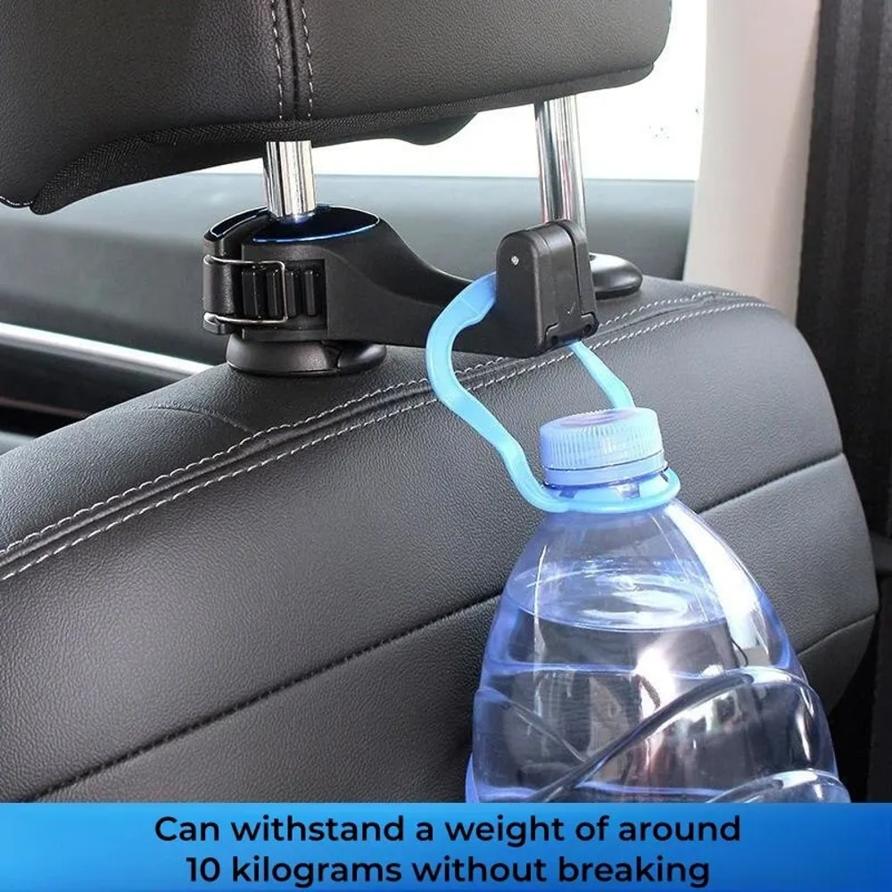 Car Headrest Phone Holder Hidden Rear Seat Lock Hook Multi Functional Mobile Holder For Vehicle 2