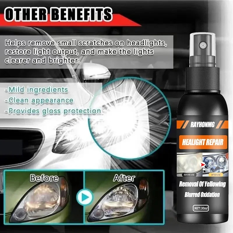 Car Headlight Refurbishment Spray Anti Oxidation Coating Lamp Polishing Agent Scratch Repair And Re 1