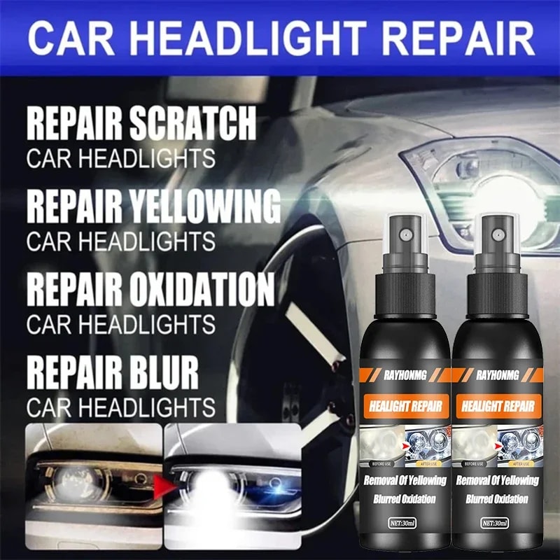 Car Headlight Refurbishment Spray Anti Oxidation Coating Lamp Polishing Agent Scratch Repair And Re 2