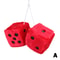 Fuzzy Pink Plush Dice Retro Hanging Mirror Dices Cute Square Plush Ornament For Car Interior Or Kid 5